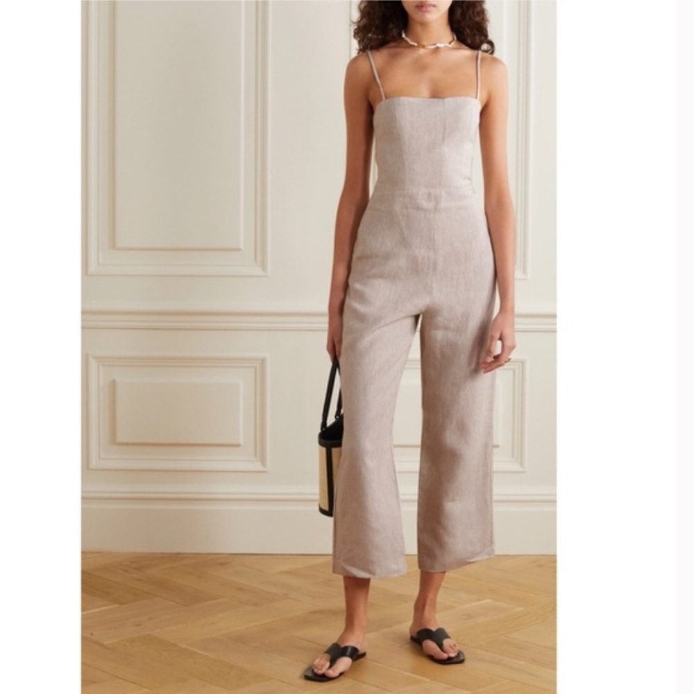 Reformation Huntington Jumpsuit - linen romper